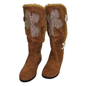Source-unknown Women's Brown and Tan Boots